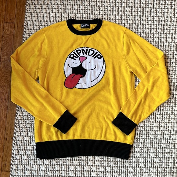 Yellow Ripndip Cat Sweater - Picture 2 of 7